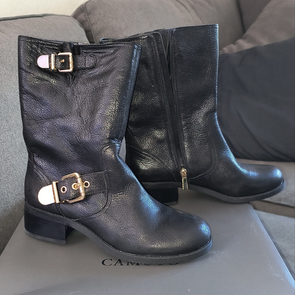 Black Leather Women's Boots